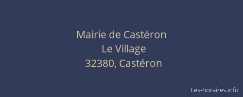 Mairie de Castéron
