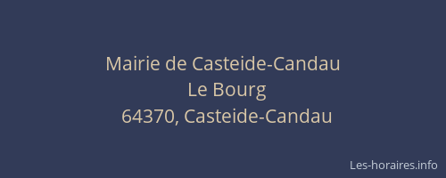 Mairie de Casteide-Candau