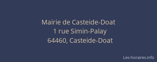 Mairie de Casteide-Doat