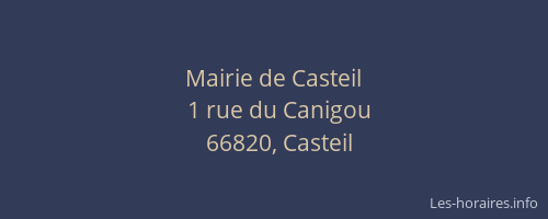 Mairie de Casteil