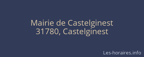 Mairie de Castelginest
