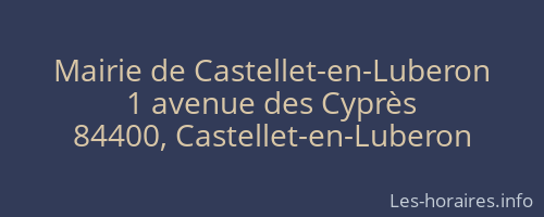 Mairie de Castellet-en-Luberon