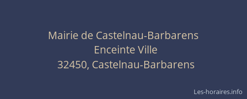 Mairie de Castelnau-Barbarens
