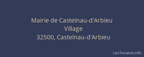 Mairie de Castelnau-d'Arbieu