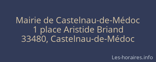 Mairie de Castelnau-de-Médoc