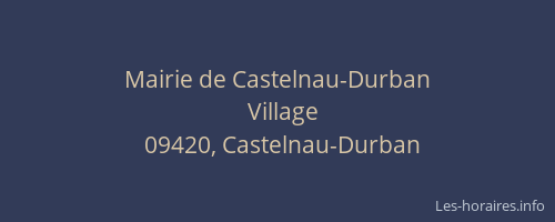 Mairie de Castelnau-Durban