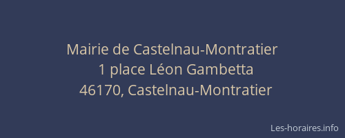 Mairie de Castelnau-Montratier