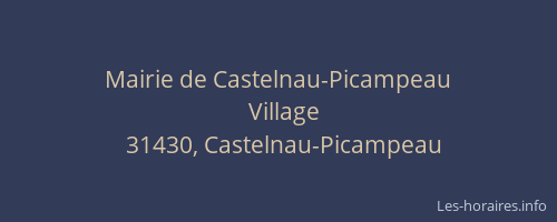 Mairie de Castelnau-Picampeau