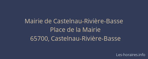 Mairie de Castelnau-Rivière-Basse