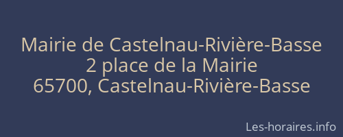 Mairie de Castelnau-Rivière-Basse