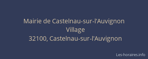 Mairie de Castelnau-sur-l'Auvignon
