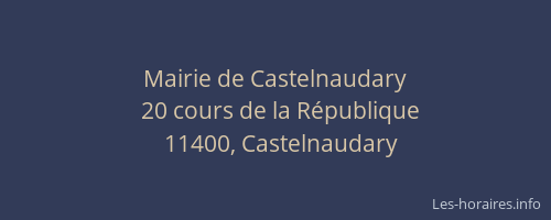 Mairie de Castelnaudary