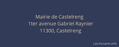 Mairie de Castelreng