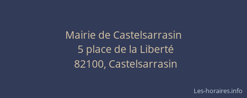 Mairie de Castelsarrasin
