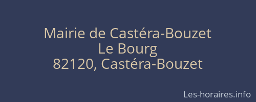 Mairie de Castéra-Bouzet