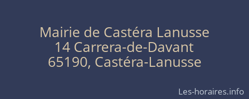 Mairie de Castéra Lanusse