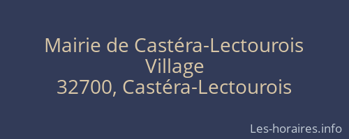 Mairie de Castéra-Lectourois