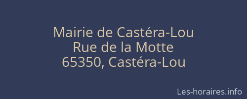 Mairie de Castéra-Lou