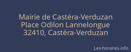 Mairie de Castéra-Verduzan