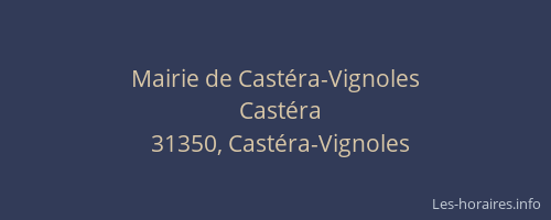 Mairie de Castéra-Vignoles