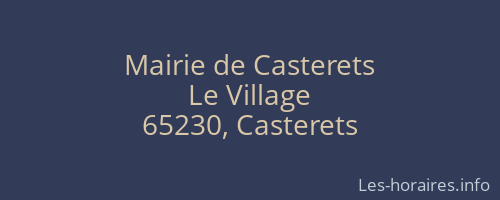 Mairie de Casterets