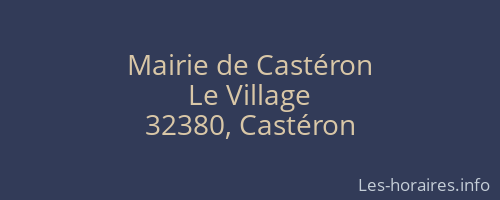 Mairie de Castéron