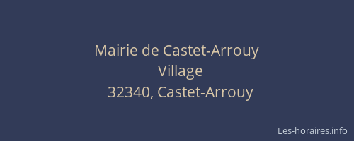 Mairie de Castet-Arrouy
