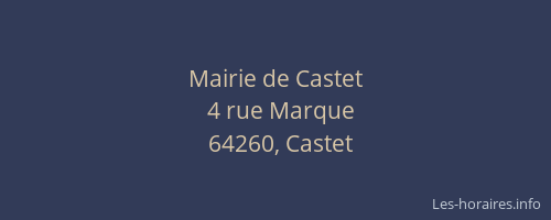 Mairie de Castet
