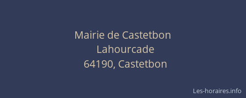 Mairie de Castetbon