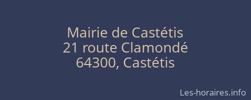 Mairie de Castétis