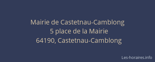 Mairie de Castetnau-Camblong