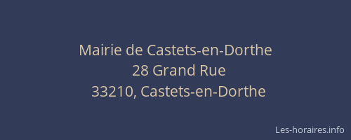 Mairie de Castets-en-Dorthe