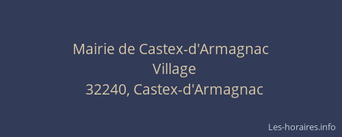 Mairie de Castex-d'Armagnac