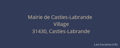 Mairie de Casties-Labrande