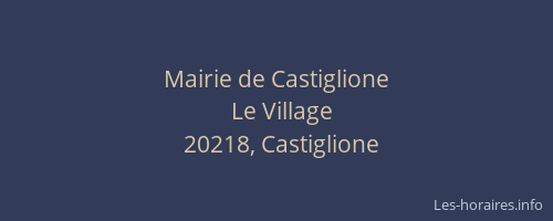 Mairie de Castiglione