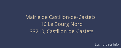 Mairie de Castillon-de-Castets