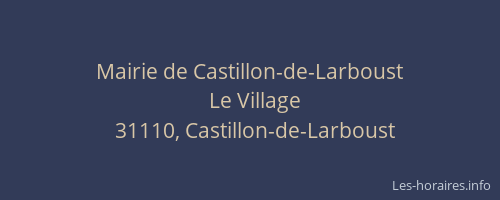 Mairie de Castillon-de-Larboust