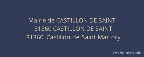Mairie de CASTILLON DE SAINT