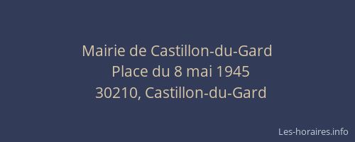 Mairie de Castillon-du-Gard