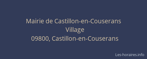 Mairie de Castillon-en-Couserans