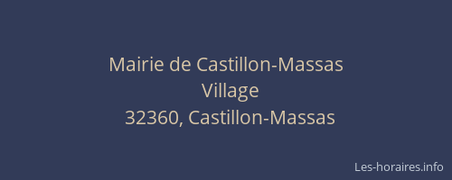 Mairie de Castillon-Massas