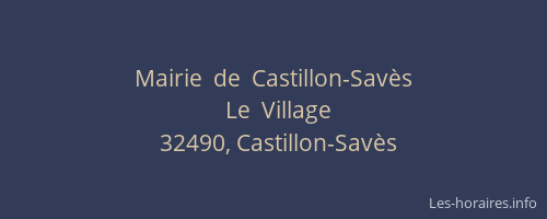 Mairie  de  Castillon-Savès