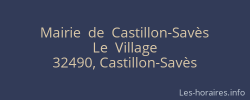 Mairie  de  Castillon-Savès
