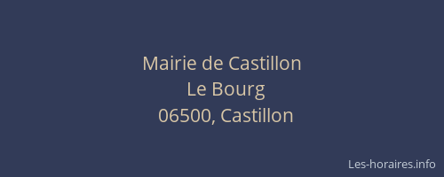 Mairie de Castillon