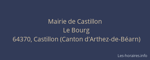 Mairie de Castillon