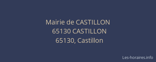 Mairie de CASTILLON
