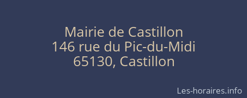 Mairie de Castillon