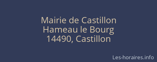 Mairie de Castillon