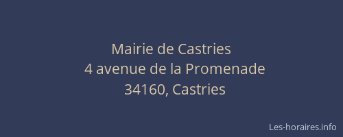 Mairie de Castries