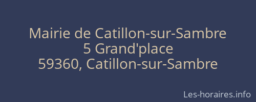 Mairie de Catillon-sur-Sambre